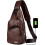Sac bandoulière unisexe marron 1