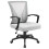 Mesh office chair with lumbar support and armrests white 1