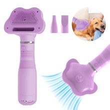 Pet grooming dryer brush 3-in-1 with detachable comb and 3