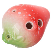 Ocarina för nybörjare röd bärbar jordgubbsdesign