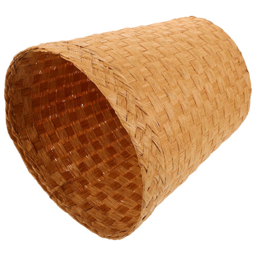 Lixeira de cozinha de bambu marrom (1 conjunto)