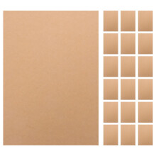 Kraft notitiekaartjes van bruin karton, 50 stuks