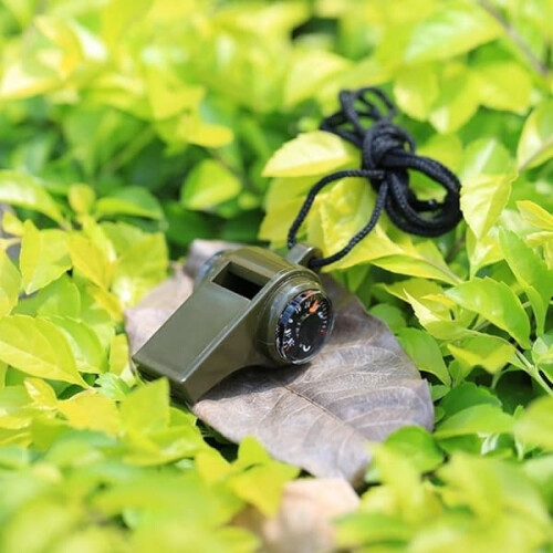 Survival whistle with compass and thermometer 2-pack 2