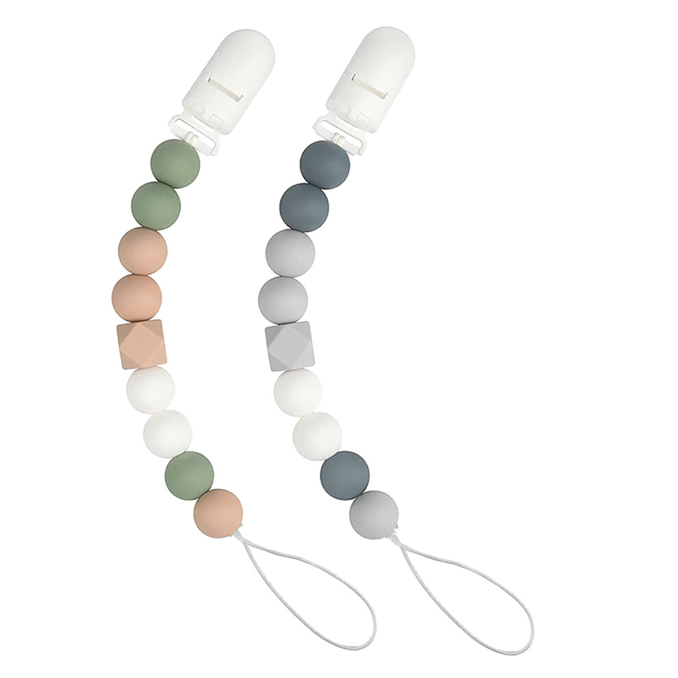Baby Pacifier Clip with Teething Toy Silicone Holder 1 Pack