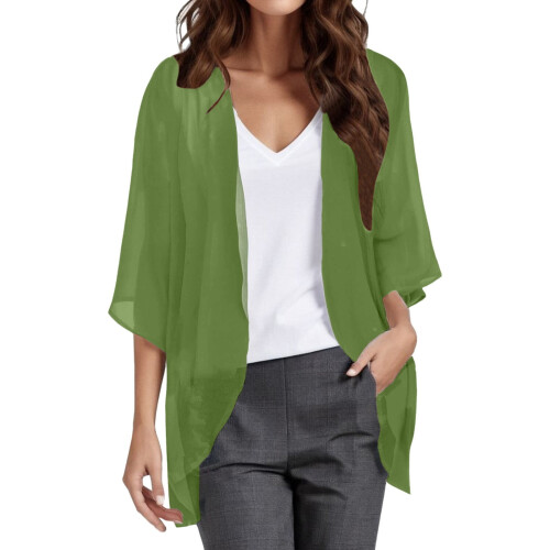 Effen oversized damesvest met pofmouwen