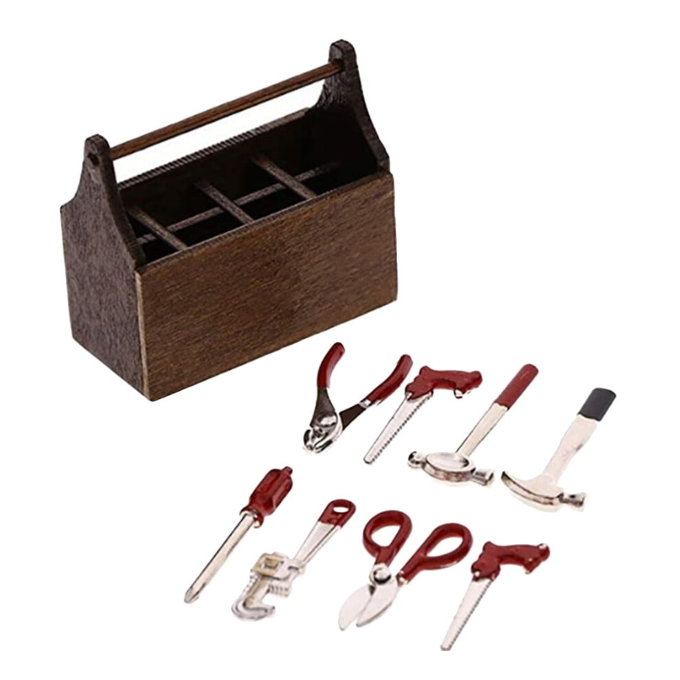 Kids Metal Toolbox Wooden Repair Toy Set 9181073917981