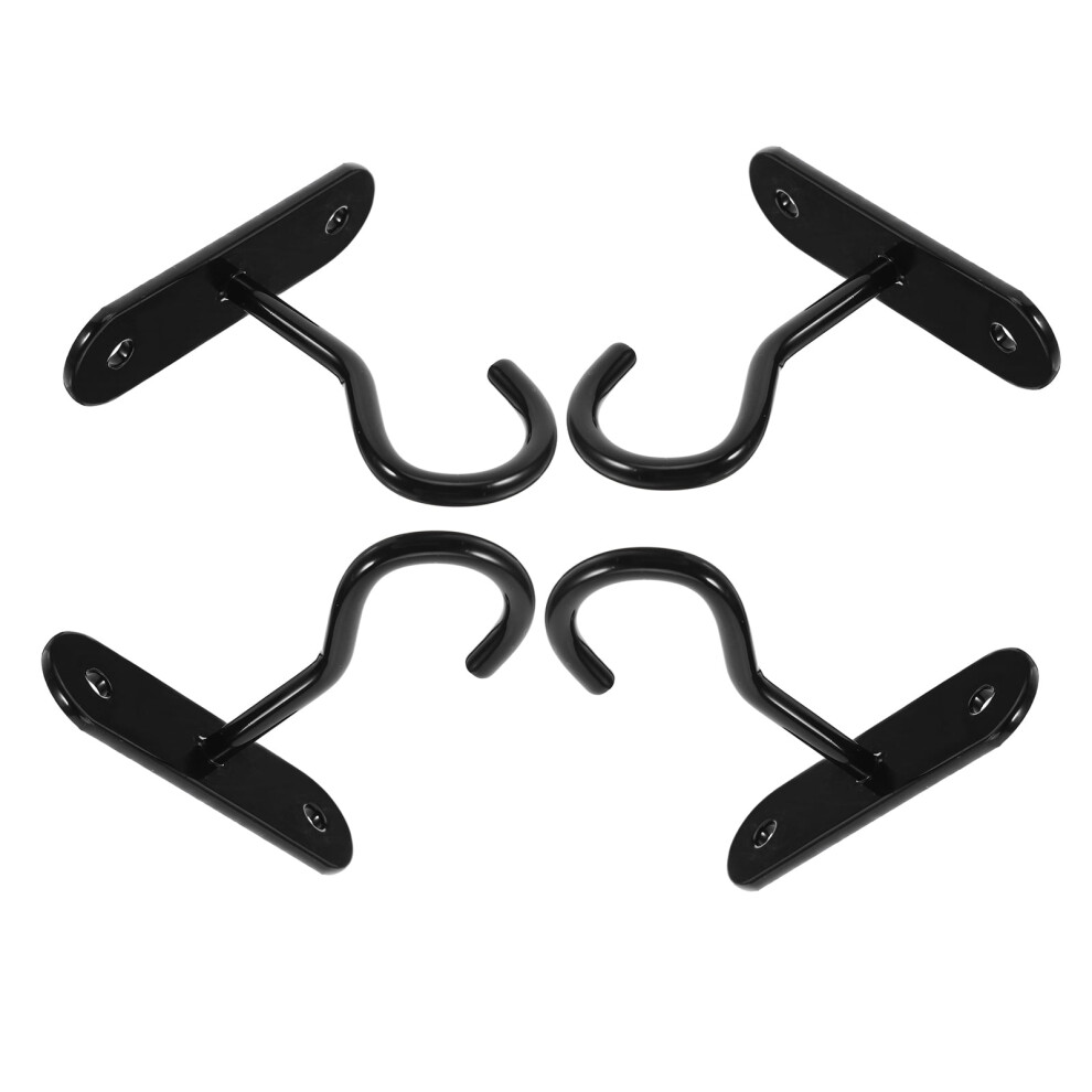 Ounona Ceiling Swag Hooks Metal Black 4 Pcs 9181073922312