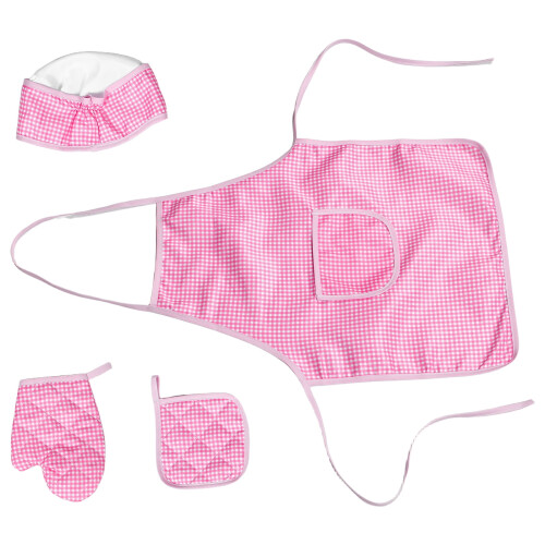 Wunderschöne Kochschürze für Mädchen, rosa, Kindergröße