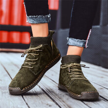 Men's Retro Combat Boots Casual Breathable Shoes Size 9