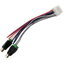 Chicote de fios de entrada de energia para alto-falantes com conector RCA de 10 pinos