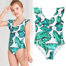 FAMTKT girls floral one-piece swimsuit size 8-14
