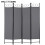 Fabric Room Divider Grey Folding 4-Panel Freestanding 1