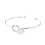 Silbernes Armband mit Liebesknoten und Initialen 1