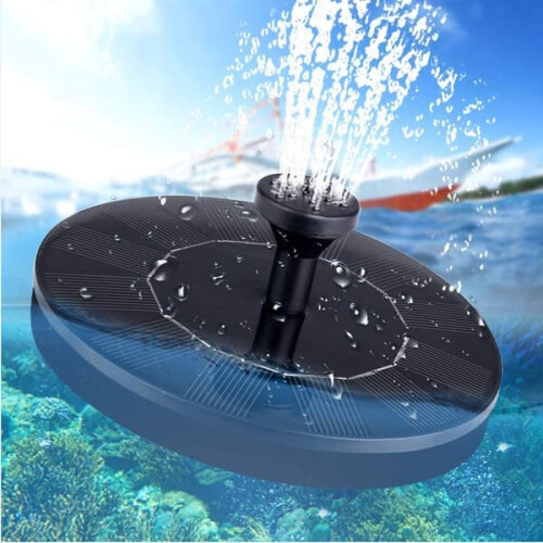 Solar Water Fountain Black 18 cm 1