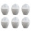 Microwave Egg Steamer Cup Portable Poacher 6 pcs White 2