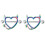 Δαχτυλίδια μπάρας θηλής Fangs Design από ατσάλι, πολύχρωμα 1