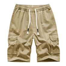 Bermuda cargo masculina casual, cor lisa, tamanhos P a 4XG