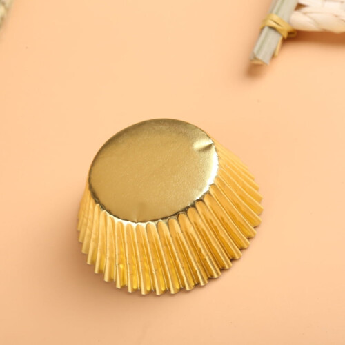 OUNONA gold mini cupcake cases 100 pcs
