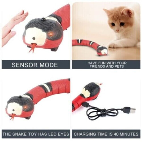 Smart Sensing Snake Cat Toy Electronic Interactive 1pc 2