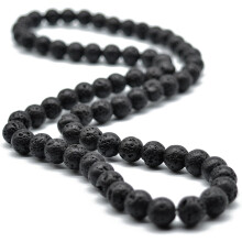 Tijgeroog lavasteen choker ketting 8 mm