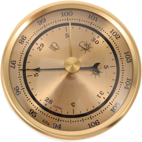 Worgeous Home Barometer Metal Portable Dial 1Pack