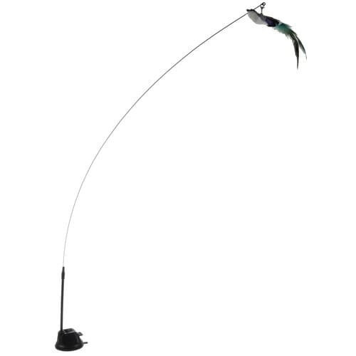 Cat toy on stick with suction cup black 2