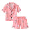 Kleinkind-Pyjama-Set aus Seidensatin mit Blumenmuster, 2-teilig 1
