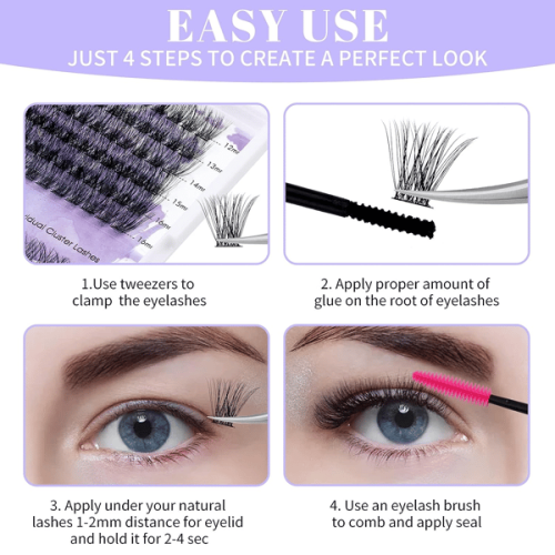 Individual False Eyelashes Black Model 4 2