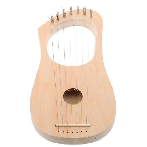 Light Yellow Lyre Harp Musical Instrument Set