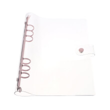 Roze PVC mini-ringband met transparante omslag (0,5 inch)