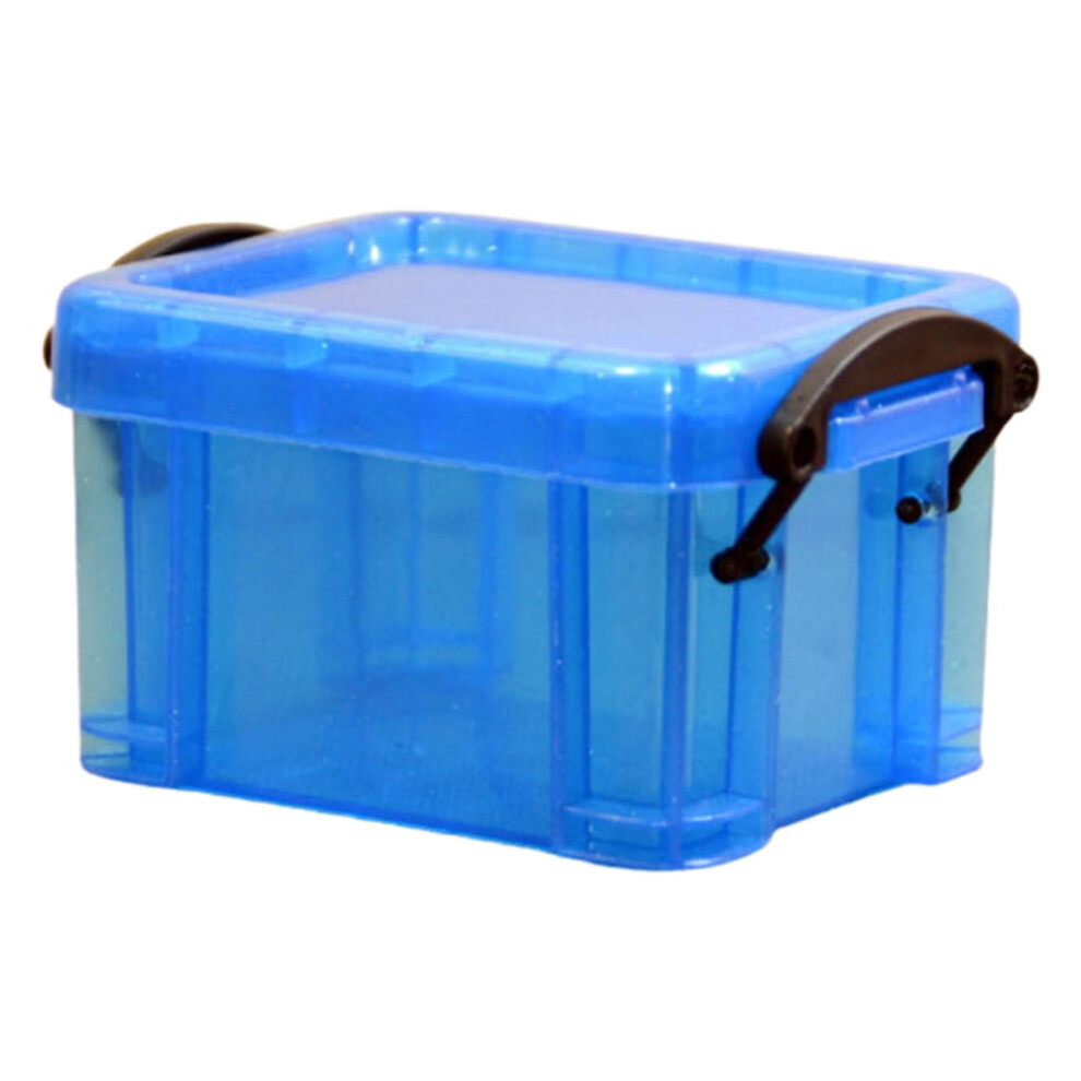 Mini rectangular plastic storage box with locking lid