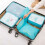 Suitcase Bag Insert Gray 6-Pack Travel Organizer 6