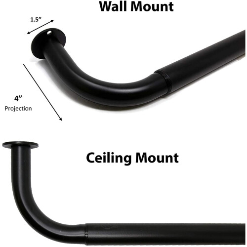 Blackout curtain rod set adjustable 48-84 inch antique 2