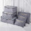 Suitcase Bag Insert Gray 6-Pack Travel Organizer 8