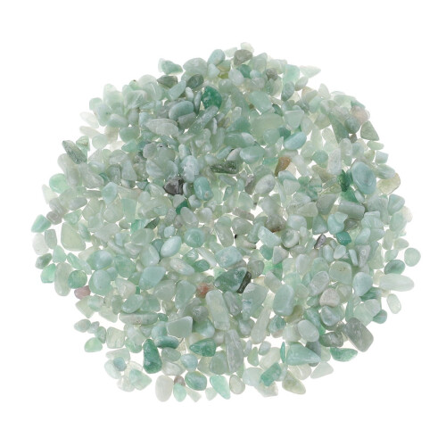 Gravier d'aquarium en pierre polie vert clair 100 g