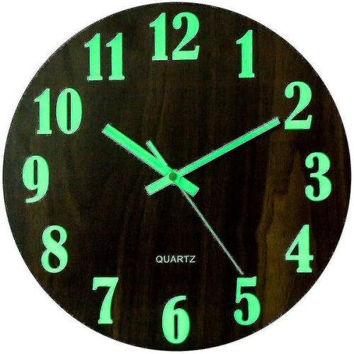 Modern silent wall clock with luminous dial 30 cm 1