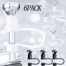 Diamantförmige Strohhalmaufsätze für 30-oz- und 40-oz-Becher, 6er-Pack