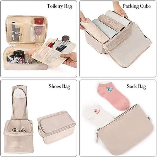 Packing Cubes Travel Organizers Black Set 1