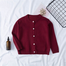 Girls' Long Sleeve Solid Cardigan Jacket