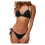Conjunto de biquíni feminino liso com decote redondo 1