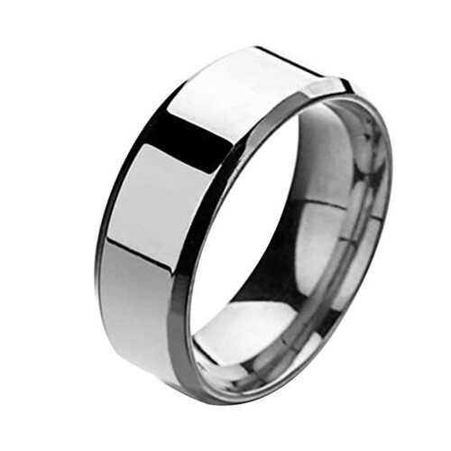 Edelstahl-Spiegelring, Unisex, Größen 5 bis 13