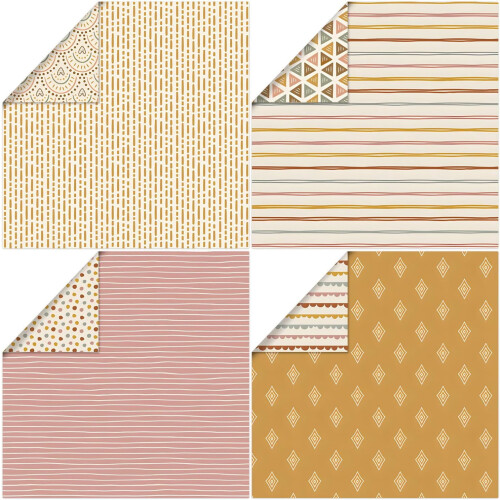 Christmas scrapbook paper 12x12 inches, 24 sheets, 2