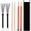 Maple Wood Drum Sticks Set with Brushes and Rods 1 Pair 1