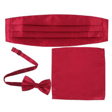 Conjunto formal de fajín para hombre de 3 piezas con pajarita preanudada.