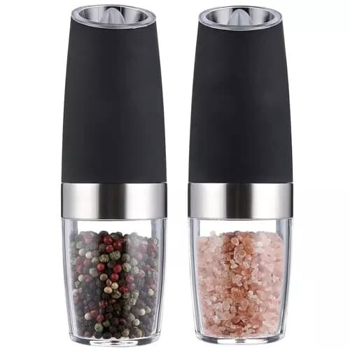 Electric Salt and Pepper Mills Black 2-pack 2