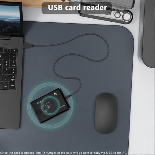 USB RFID desktop card reader black 1
