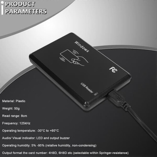 USB RFID desktop card reader black 2