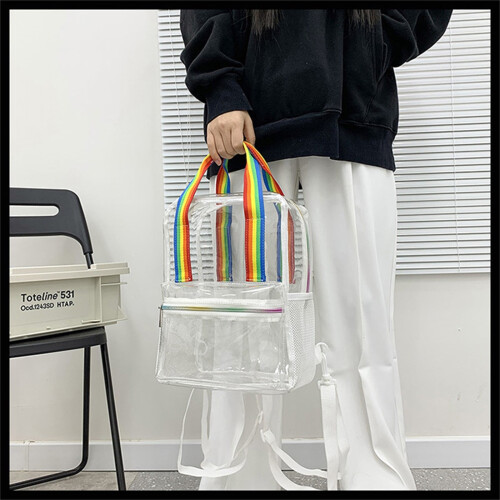 Transparenter PVC-Rucksack, robust und groß