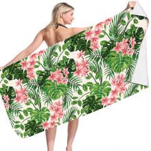 Toalha de Praia Hibiscus com Design Tropical 30x60 polegadas