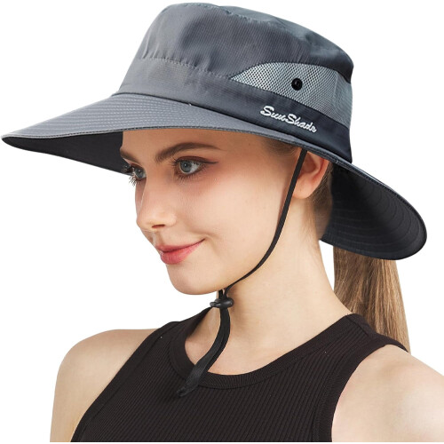 Chapéu de sol unissex com aba de 7,6 cm (3 polegadas) e proteção solar UPF50+.